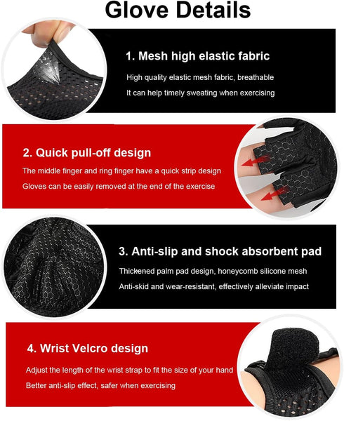 SUJAYU Premium Workout Gloves for Men & Women