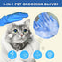 2pcs Dog Washing Gloves and Bath Brush, 2-in-1 Pet Shower Set for Dogs, Cats, Bath Massage, and Grooming