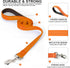 TwoEar 6FT Reflective Dog Leash, Comfortable Soft Padded Handle, Heavy Duty Nylon for Small Medium Large Dogs, Orange