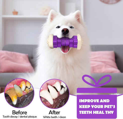 Tough Dog Toys for Aggressive Chewers - Indestructible Puzzle Toys, Interactive Chew Toys with Beef Flavor for All Dog