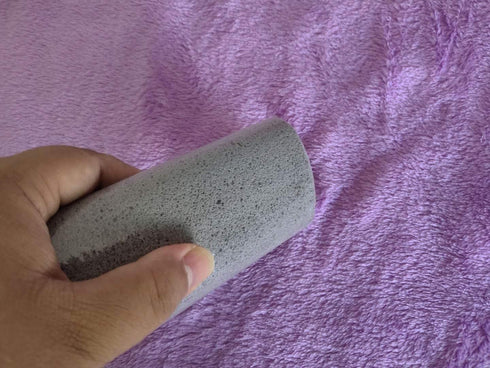 Pet Hair Remover Pumice Stone for Dog and Cat Hair Removal, Furniture, Couch, Carpet (2 Pack) Grey
