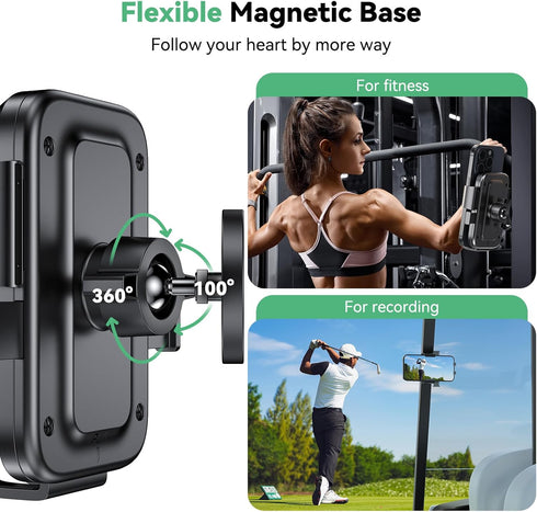 Golf Cart Phone Holder - Magnetic Mount for EZGO/Club Car/iPhone/Galaxy/Google Pixel, 360° Rotatable