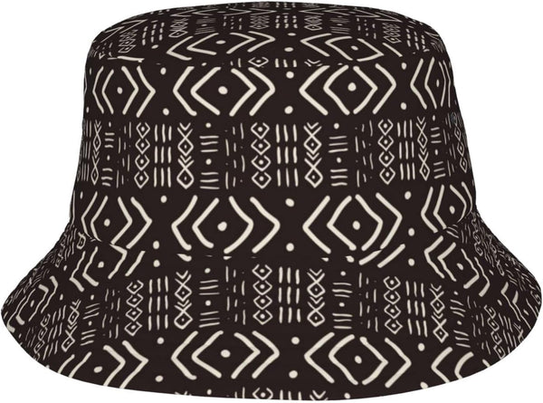 Summer African Bucket Hat | Abstract Fisherman Cap for Women Men | Beach Sun Hat for Travel Outdoor Camping