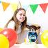 VIPITH Double Sided Cotton Dog Birthday Bandana Girl Boy, Washable Reversible Plaid Painting Dog Scarf Bibs for Small