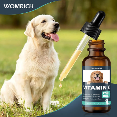 Immune 30 ML Vitamin E for Dogs - Dog Vitamins E - Vitamin E Dropper for Dogs, Improve Skin & Coat Health, Treatment