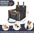 30lbs Dog Car Seat for Medium Small Dogs, Pet Car Seat with Adjustable Safety Belt & Storage Pockets, Breathable