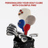 Golf Club Covers Pins, 10pcs or 25pcs PVC Plastic Decoration Charms, Compatible with Golf Head Covers