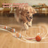 QGI Interactive Dog Toys, Random Path Electric Automatic Moving and Rolling Dogs Toy with Rope for Small Medium Large
