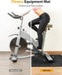 Foldable Rubber Treadmill Mat - Exercise Bike Mat with Waterproof Non-Slip Shock Absorption, Exercise Equipment Mat