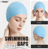 Tripsky Silicone Swim Cap - Comfortable Bathing Cap for Curly Short Medium Long Hair, Swimming Cap for Women and Men,