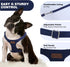 Dog Harness and Leash Set, XS No Pull Adjustable Puppy Harness with Denim Blue Leash and Collar for Small Dogs