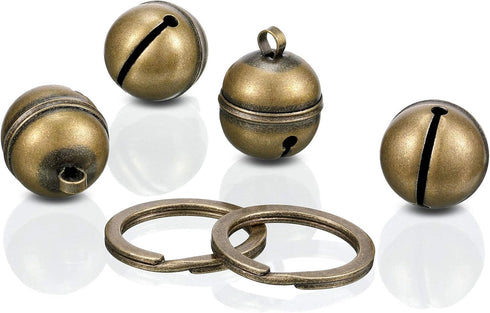 Ripeng Dog Bells for Pet Tracking, 4 Pcs Extra Loud Dog Cat Bells for Collar with Key Rings