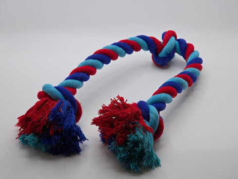 Baxter's Brothers Single Knot Dog Rope Toy Durable Cotton Tug Toy for Aggressive Chewers
