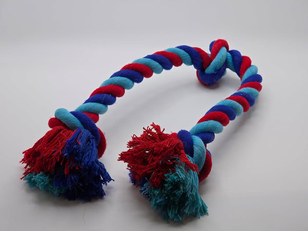 Baxter's Brothers Single Knot Dog Rope Toy Durable Cotton Tug Toy for Aggressive Chewers