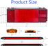 IP68 13.7 inch 3rd LIMICAR Boat Trailer Lights, Submersible LED Trailer Light Kit w/Wring Harness, LED Trailer Marker