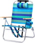 VINGLI Aluminum 13" Backpack Beach Chair Tall Beach Chairs for Adults, Portable