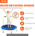 3FT 36" 3+ VEVOR Trampoline for Kids, Trampolines Indoor/Outdoor Trampoline for Toddlers, Foldable Mini Baby Jump Toy