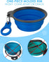 Aonkey Collapsible Dog Bowls with Bottle Carrier, 2 Pack Travel Water Bowl, Upgraded Carabiner, Foldable Silicone for