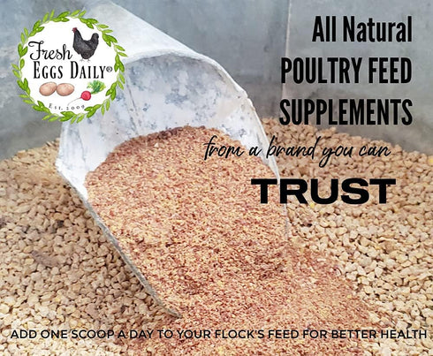 Omega-3 4 lb Fresh Eggs Daily Flock Flax Natural Flaxseed Supplement for Chickens & Ducks Enhances Levels, Supports
