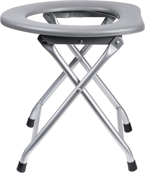 Commode Alpcour Portable Toilet Seat Compact Lightweight Indoor & Outdoor w/Built-In Bag Hooks & Travel Bag Heavy-Duty