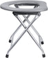 Commode Alpcour Portable Toilet Seat Compact Lightweight Indoor & Outdoor w/Built-In Bag Hooks & Travel Bag Heavy-Duty