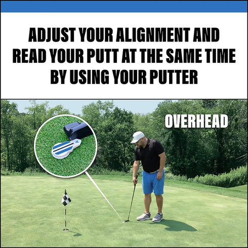 Alignment Ball Mark Putting Alignment Aid Tool - Golf Ball Marker - Rotate to Aim - Golf Gift Accessory for Men & Women