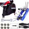 YBEKI Bike Repair Tool Kits - 10 in 1 Bicycle Tool Set with Saddle Bag and Multi-tool Chain Tool (Blue)