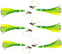 Arcadia Tackle Associated Manufacturer 4.5" 6 Tuna Clone Rigs, Pcs Yellow/Green for Offshore Trolling, Ideal for Tuna