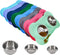 Dog Bowls 2 Stainless Steel Bowls for Pet Water and Food Feeder with Non-Spill Skid Resistant Silicone Mat
