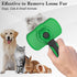 Self Cleaning Shedding Brush for Dogs & Cats, Skin Friendly Grooming Brush for Shedding, Green