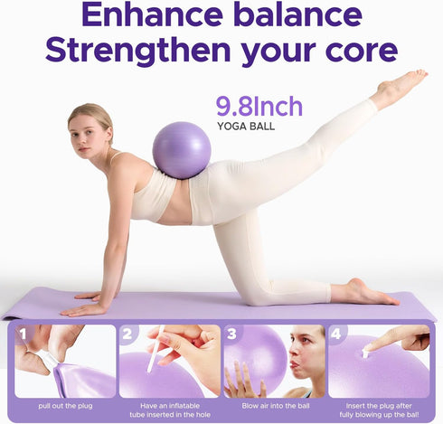 Set Pilates Ring Kit for Women, Pilates Equipment Accessories, Home Workout with Magic Circle, Mini Exercise Ball