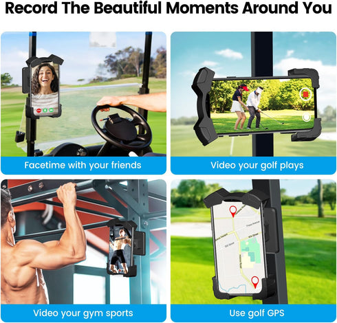 Magnetic Golf Cart Phone Holder, Upgrade Strength Magnet Mount for EZGO/Club Car/Yamaha, Golf Accessories for Golfers