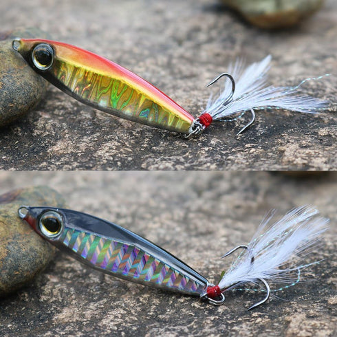 Sougayilang Fishing Lures Jigs Sinking Metal Spoons Micro Jigging Bait