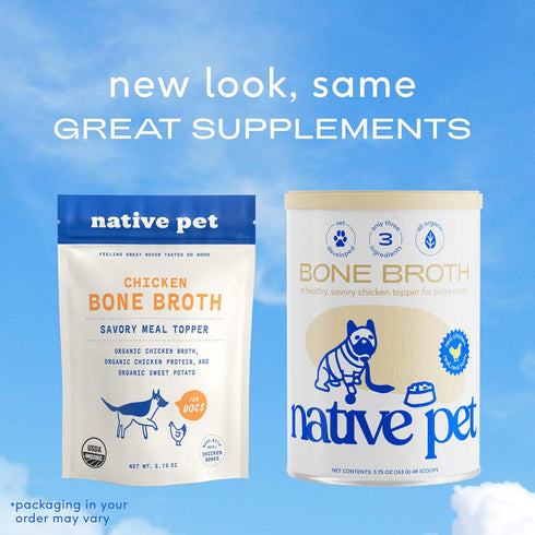 Native Pet Bone Broth for Dogs and Cats – Chicken Broth Powder for Picky Eaters - 5.75 oz