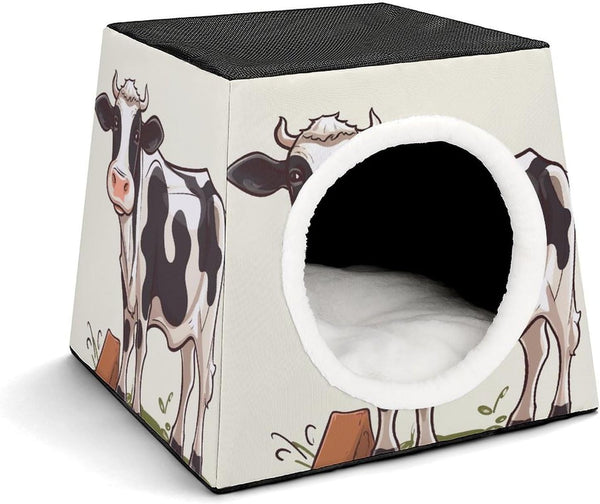 FekiLoot Fashion Dairy Cow Capsule Pet Waterproof Removable Couch Pet Bed Foldable Cat