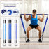 Hommie Portable Pilates Bar Kit with Resistance Bands for Men and Women, Upgraded 3 Section Bar for Home Gym