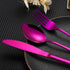 Travel Utensils Reusable Silverware Set - Portable Cutlery Set with Waterproof Carrying Case for Lunch Boxes