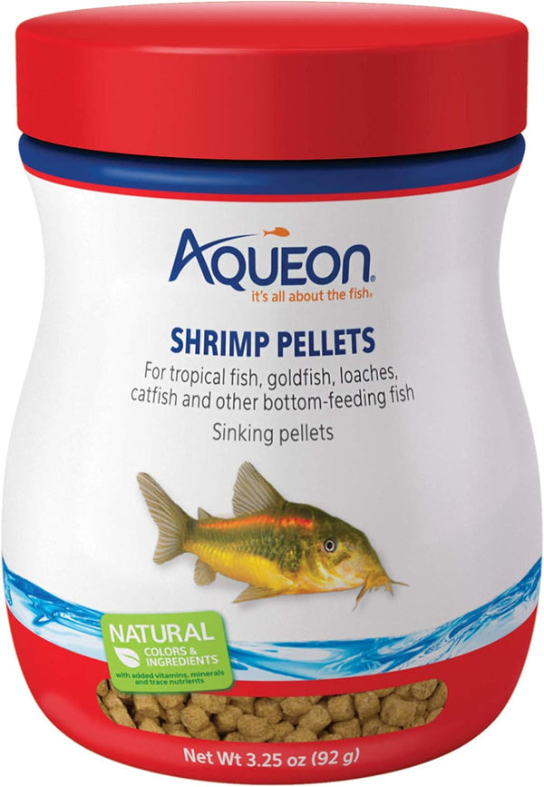 Aqueon Shrimp Pellets Sinking Food for Tropical Fish, Goldfish, Loaches, Catfish and