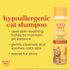 10 Oz Burts Bees for Pets Hypoallergenic Cat Shampoo with Shea Butter and Honey, Gentle Kitten Shampoo for Indoor Cats