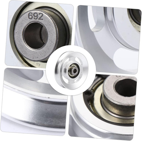 YARNOW 4pcs Aluminum Alloy Pulley Exercise Wheel, Cable Pulley Attachments for Home Gym Replacement Parts