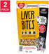 17.6 oz (2 Packs) Chewmasters Beef Liver Bites Freeze Dried Dog Treats Bag