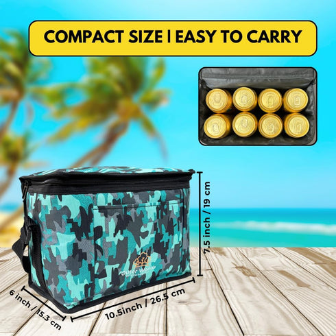 8 8 500ml 10 Insulated Can Cooler Bag | Fits x Beer Cans | Keep Drinks Cool for up to Hours | Ideal for Carrying Beer