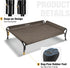 Veehoo Cooling Raised Dog Bed, Guardrail Elevated Chewproof Frame with Washable & Breathable Mesh, Non-Slip, X Large,