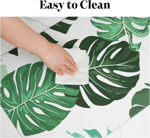 Super Absorbent Dog Food Mats for Floors, Non-Slip Eco-Friendly Boho Feeding Mat for Food and Water