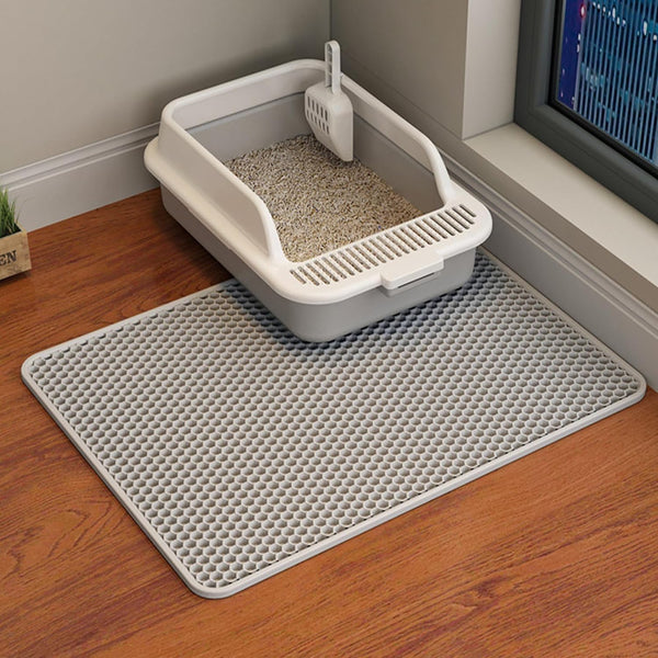 Cat Litter Trapping Mat, Honeycomb Double Layer Design, 46x26 / 35x24 / 30x22 / 24x16 inch, Urine and Water Proof