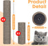 Barelove 4 Pack Replacement Cat Scratching Post, 15.7“ 7.9" Natural Sisal Rope for Indoor Kittens Tower, Grey