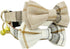 KUDES 2 Pack Dog Collars with Bow Tie and Bells, Adjustable Cute Dog Bow Ties Collar for Small Medium Large Pets (Beige