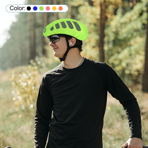 PATIKIL Cycling Bicycle Helmet Cover, Motorcycle Rain Covers, Reflective Strip for Road Cycling