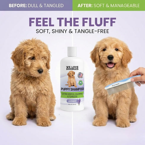8oz Puppy Shampoo & Conditioner | Made in USA | Tear Free | Best Shampoo for Puppies | Sensitive & Itchy Skin Wash |