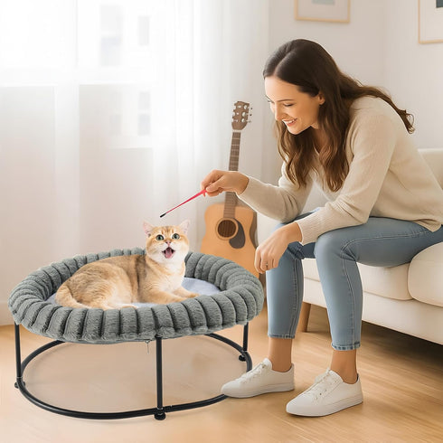Hammock 23 17 8.3 Sunhoo Elevated Cat Bed for Indoor Cats Raised Kitten Large High Puppy Cot Off Floor Self-Supporting